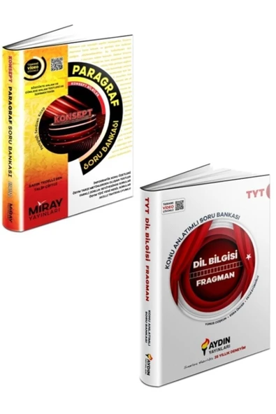 Miray Ve Aydın Yayınları Tyt Paragraf Ve Dil Bilgisi Soru Bankası Seti - 1