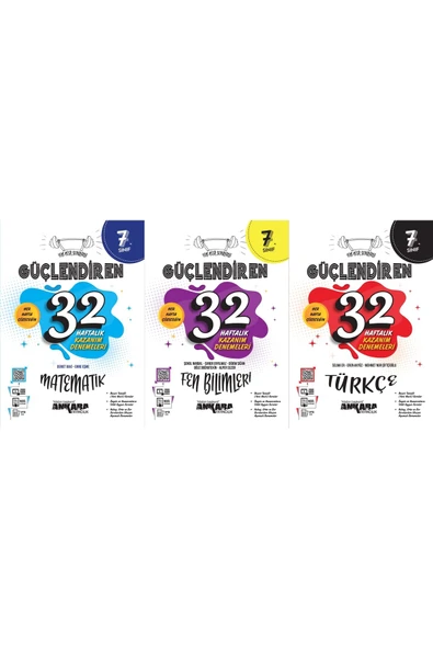 7.Sınıf Kondisyon 32 Hafta 3'Lü Set Mat,Fen,Türkçe