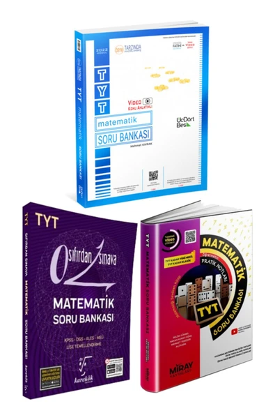 2022 Model 3 Tyt Matematik Soru Bankası 345 Miray - Karekök - Yayınları 3 Kitap Hazırlık Seti