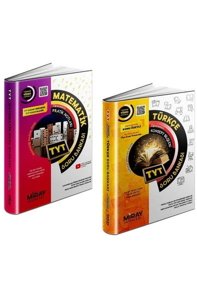 Miray 2023 Tyt Matematik + Türkçe Soru Bankası Seti 2 Kitap 2023