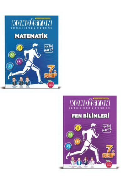 7.sınıf Kondisyon Matematik, Fen Bilimleri Deneme Seti Hediyeli