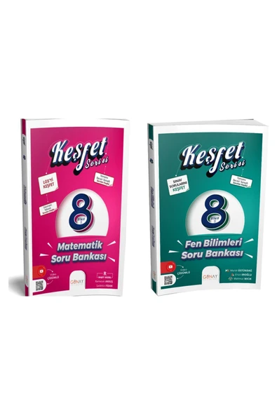 Günay 8. Sınıf LGS Keşfet Serisi Soru Bankası Matematik + Fen Bilimleri - 1