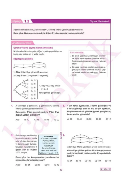 Güncel Karekök Yayınları Güncel 10.Sınıf Matematik Konu Anlatımlı Çözümlü Soru MPS (MODÜLER Pİ - 3