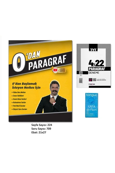 0'dan Paragraf ve 2024 TYT Paragraf 4 Deneme Tamamı Video Çözümlü Marka Yayınları