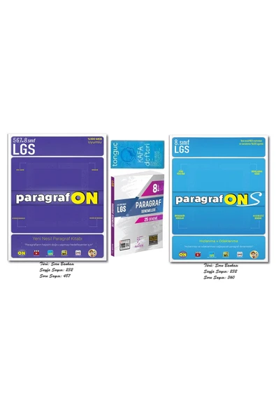 ParagrafON - 5,6,7. Sınıf ve LGS ve ParagrafONS - 5,6,7. Sınıf ve LGS ve 8. Sınıf Paragraf Denemeler