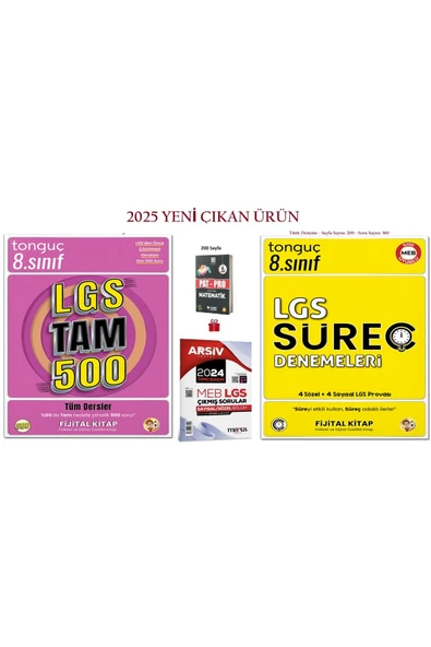 LGS Tam 500 Soru Bankası ve 8. Sınıf LGS Süreç Denemeleri+Pat-Pro Matematik+2024 Lgs Çıkmış S.