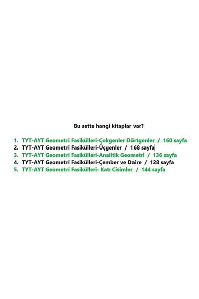 Tyt-ayt Geometri Fasikülleri Seti - 2
