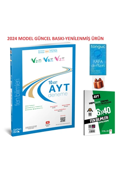 345-AYT 10 lu Fen Bilimleri Deneme - GÜNCEL BASKI ve AYT Fen Bilimleri ÖSYM Çıkmış ve Çıkabilecek S.