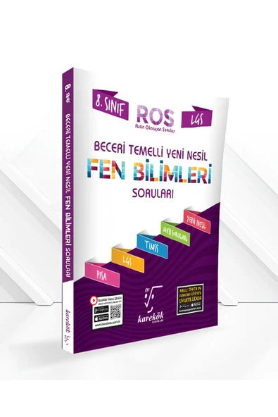 Yeni Müf. Karekök Yayınları 8.Sınıf LGS Beceri Temelli Yeni Nesil Fen Bilimleri Soruları