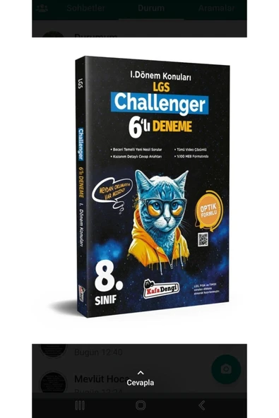 Kafadengi 8.sınıf Lgs 1. Dönem Konuları Deneme -6'lı Challenger Paket Deneme