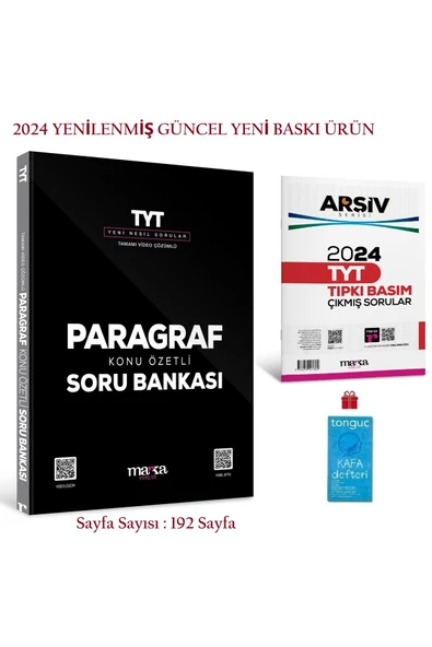 2025 TYT Paragraf Konu Özetli Soru Bankası Tamamı Video Çözümlü Marka Yayınları + Çıkmış Sorular
