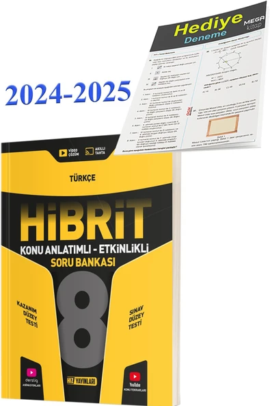 8. Sınıf HIZ 2024-2025 LGS HİBRİT TÜRKÇE SORU BANKASI (Deneme Hediyeli)