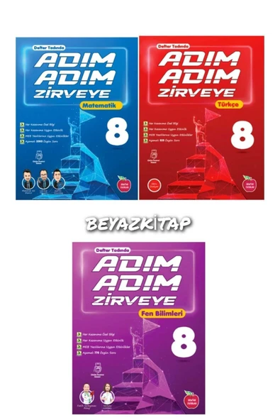 Newton 8. Sınıf Adım Adım Zirveye Türkçe Matematik Fen Bilimleri Etkinlikli Soru Bankası20242025LGS