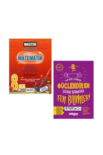 8. Sınıf Okyanus Master Matematik Soru Bankası Ve Ankara Güçlendiren Fen Bilimleri Soru Bankası