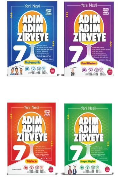 Newton 7.sınıf Adım Adım Matematik Fen Türkçe Sosyal Soru Bankası 2023 2024 LGS Hazırlık