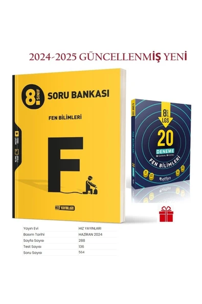 8. Sınıf Fen Bilimleri Soru Bankası ve Netfen 20'Li Fen Bilimleri Branş Deneme 2024-2025 Yeni