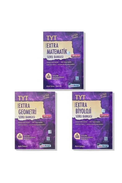 Kafa Dengi 2023 Tyt Matematik Geometri Biyoloji Extra Soru Bankası Seti (3 Kitap)