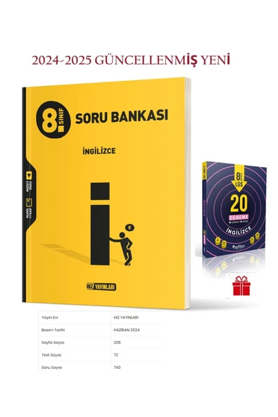 8. Sınıf İngilizce Soru Bankası ve Netfen 20'Li İngilizce Branş Denemesi 2024-2025 Yenilenmiş