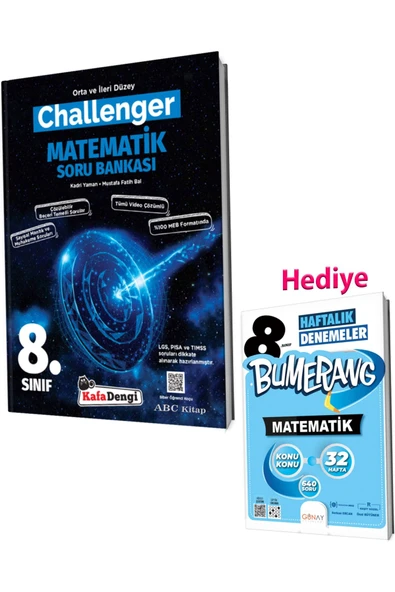 8.sınıf Challenger Matematik Soru Bankası Ve Günay 32 Hafta Matematik Deneme (2 Kitap)