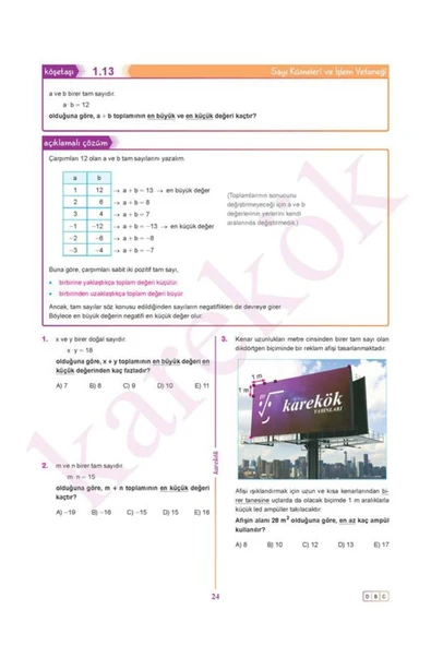2024 Karekök MATEMATİK SIFIR MPS Konu Anlatımlı Soru Bankası (Deneme Hediyeli) - 3