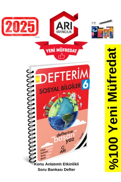 Arı Yayınları 2025 6.Sınıf Sosyalimo Sosyal Bilgiler Konu Anlatımlı Etkinlik Defter+Kalem - 2