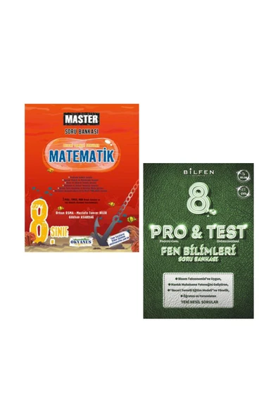 8. Sınıf Okyanus Master Matematik Soru Bankası Ve Bilfen Protest Fen Bilimleri Soru Bankası
