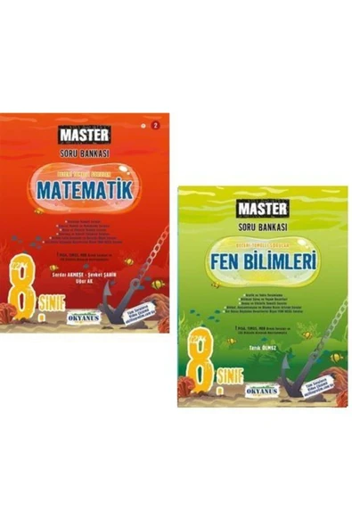 Okyanus 8. Sınıf Matematik Fen Bilimleri Master Soru Bankası Seti Yeni 2021 - 1