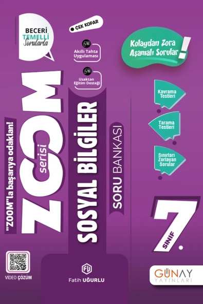 7.SINIF ZOOM SERİSİ FEN BİLİMLERİ + MATEMATİK + SOSYAL BİLİMLER SORU BANKASI - 4