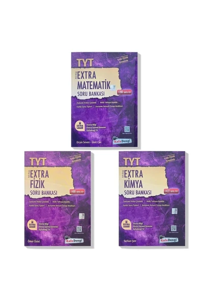 Kafa Dengi 2023 Tyt Fizik Kimya Matematik Extra Soru Bankası Seti (3 Kitap)