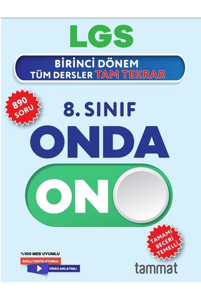 Tammat Lgs 8. Sınıf Onda On 1. Dönem Tüm Dersler Tam Tekrar Soru Bankası - 1