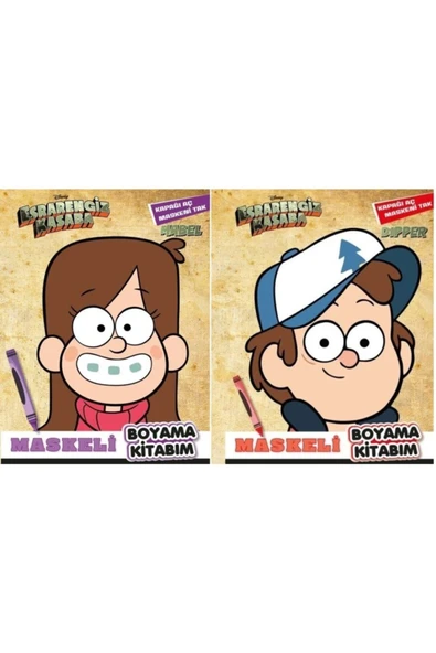 Disney Esrarengiz Kasaba - Mabel Maskeli Boyama Kitabım + Dipper Maskeli Boyama Kitabım 2 Kitap Set