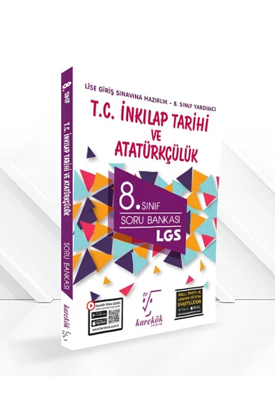 Yeni Bas. Karekök Yayınları Güncel 8.Sınıf LGS T.C İnkılap Tarihi ve Atatürkçülük Soru Bankası