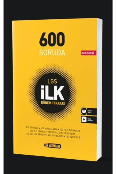 Hız Yayınlar Lgs 8.sınıf 600 Soruda Ilk Dönem Genel Tekrar Kamp Kitabı