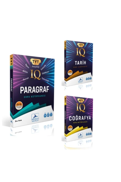 Paraf IQ AYT Coğrafya - TYT Paragraf - TYT Tarih Soru Kütüphanesi