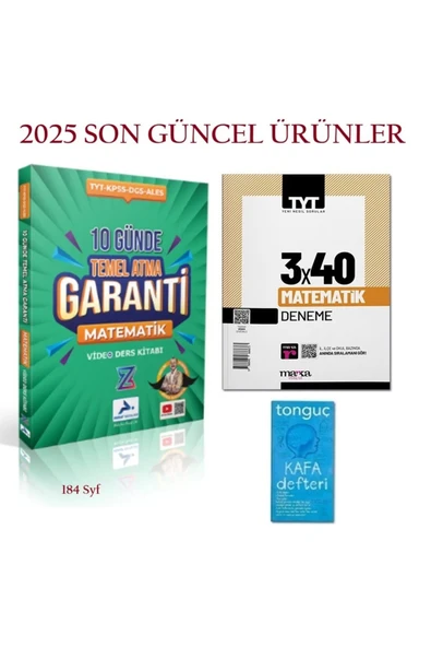 TYT Matematik 10 Günde Temel Atma Garanti Video Ders Kitabı + Marka Matematik Branş Denemesi 2025