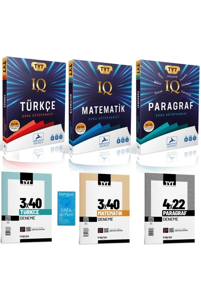 Tyt IQ Türkçe Matematik ve Paragraf Soru Kütüphanesi İle Marka Branş Denemeleri+Kafa Defteri 2025