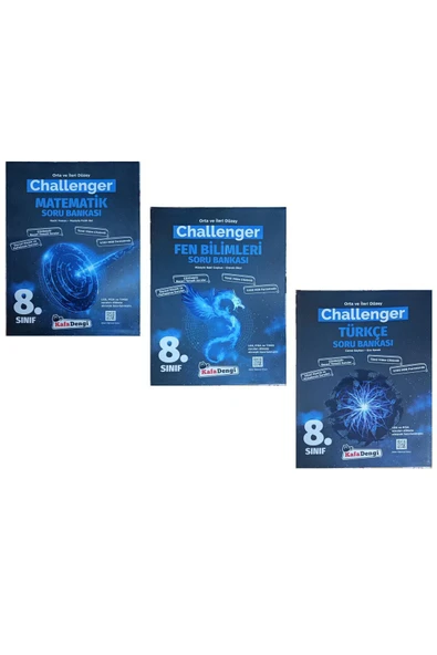 Yayınları 8. Sınıf LGS Challenger Matematik - Fen - Türkçe Soru Bankası 3'lü Set