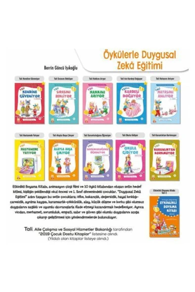 Öykülerle Duygusal Zeka Eğitimi Serisi Tali 2. Set (3-7 Yaş) + Etkinlikli Boyama Kitabı - 10 Kitap - 3