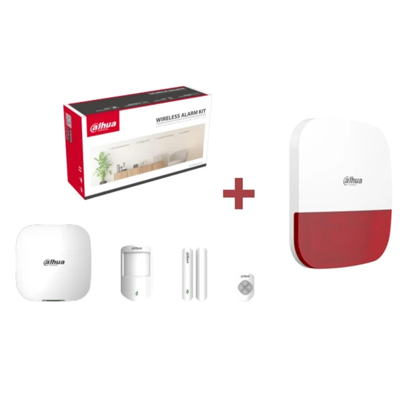 Dahua ART-ARC3000H-03-W2(868) Kablosuz Hırsız Alarm Seti Kablosuz Dış Siren Dahil Paket