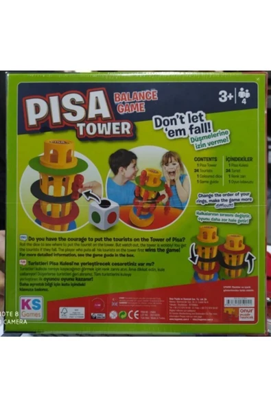 Pisa Tower Turistlerin Düşmelerine Izin Verme Denge Oyunu - 2