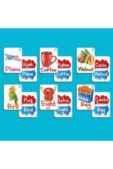 Özlem Ticaret-ingilizce Öğreniyorum Görsel Eğitici Oyun Kartları - 4