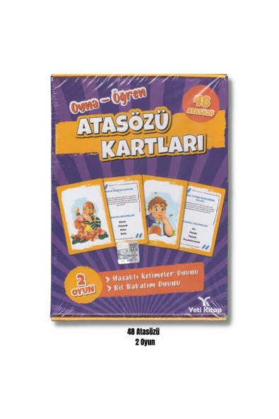 Çocuklar İçin Eğlenceli Oyna-Öğren İngilizce Kelime Kartları ve Atasözü Deyimler Kartları 5'li - 6