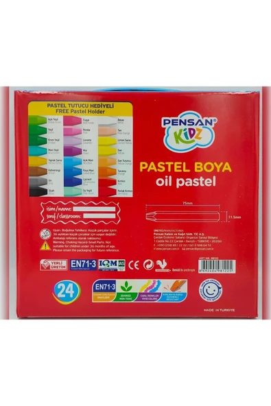 Kidz Çantalı Pastel Boya 24 Renk - 2