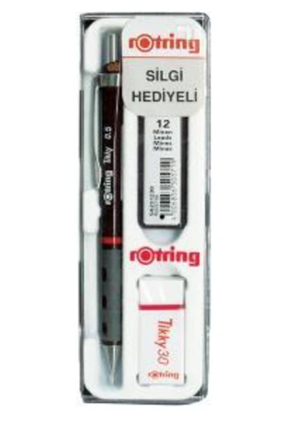 Tikky Okul Seti Versatil Kalem + Min + Silgi 3 Lü Set 0.7 Bordo Ro-kk07-07