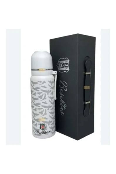 TİMON BEŞİKTAŞ 650 ML BARDAKLI KAPAK ÇELİK TERMOS BEYAZ-587192