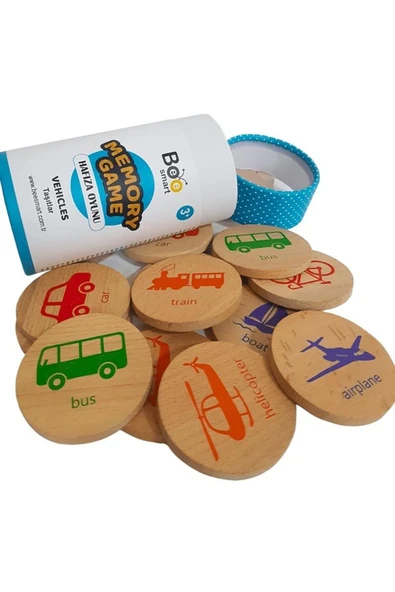 Memory Game Vehicles - Ahşap Araçlar - 2
