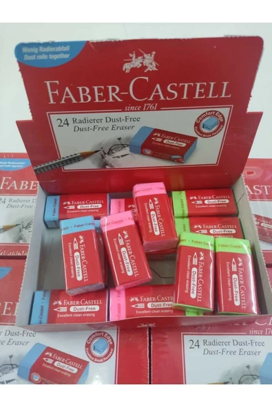 FABER-CASTELL ORTA BOY 6 LI RENKLİ SİLGİ - 2