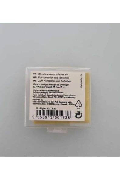 Faber-Castell Ilk Silgim Plastik Kutulu Renkli Hamur Silgi Sarı (1 Adet) - 3