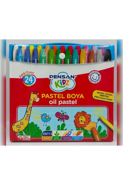 Kidz Çantalı Pastel Boya 24 Renk