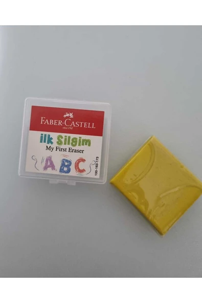 Faber-Castell Ilk Silgim Plastik Kutulu Renkli Hamur Silgi Sarı (3 Adet)